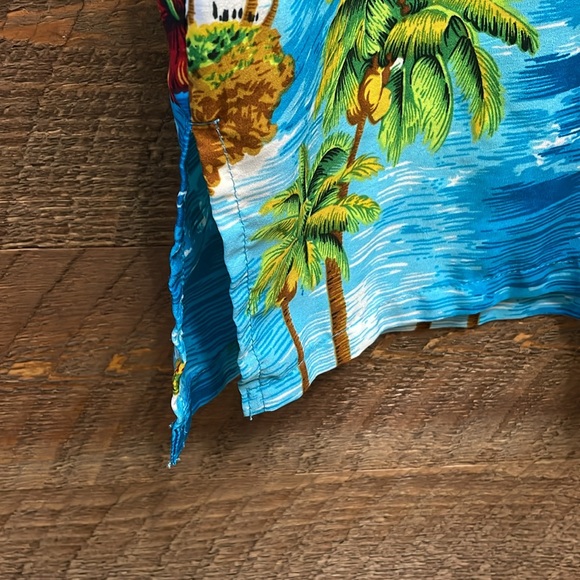 Rima Men’s Classic Short Sleeve Button Down Beach Shirt Blue Large - Picture 4 of 8